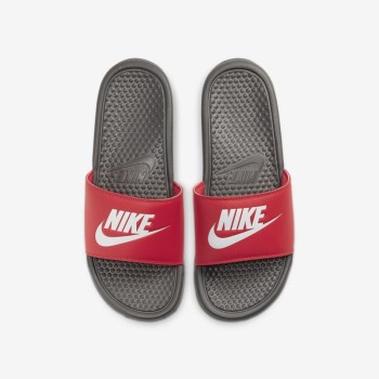 Nike Benassi - Férfi Szandál - Szürke/Piros/Fehér